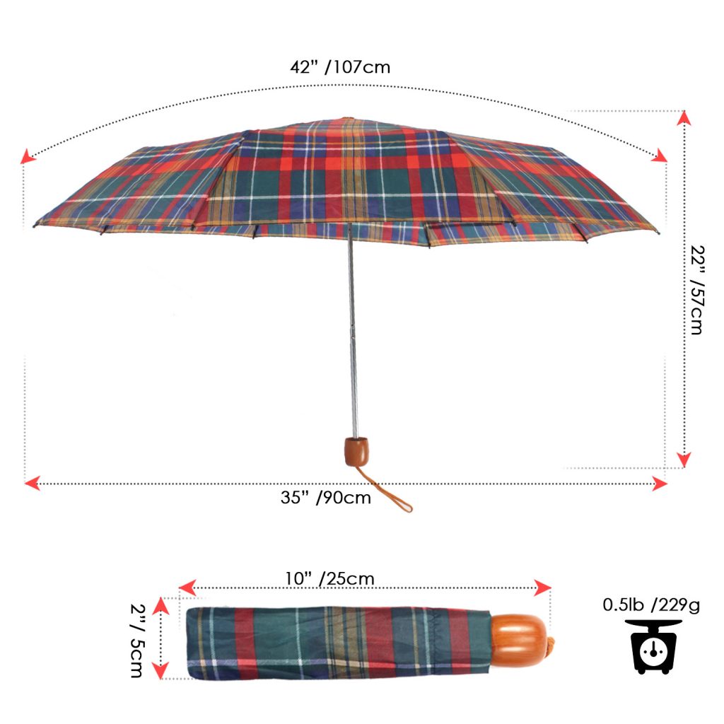 Manual open checker umbrella