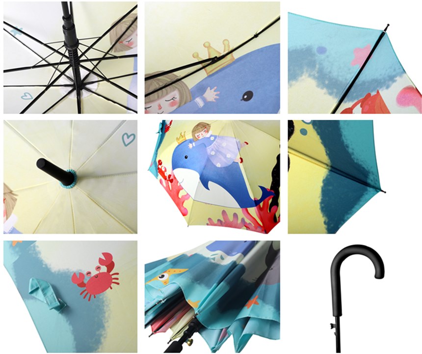 Seabed world Printed Golf Umbrellas