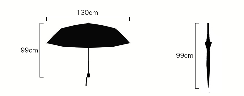 black double canopy golf umbrella