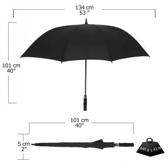 51-Zoll-großer kompakter Golf-Regenschirm
