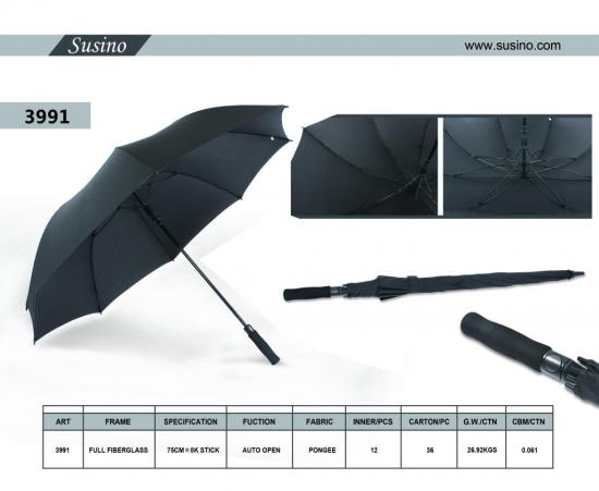 51-Zoll-großer kompakter Golf-Regenschirm