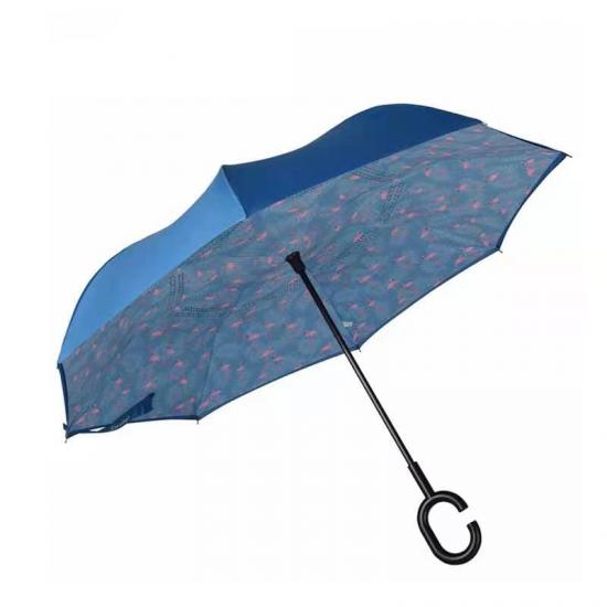 c Griff wasserdichter invertierter Regenschirm
