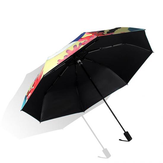 Customized Womens starker 3-facher Regenschirm