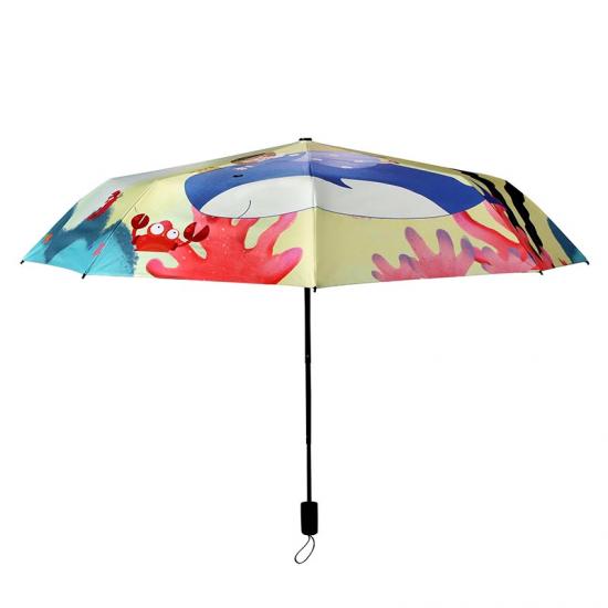 Customized Womens starker 3-facher Regenschirm