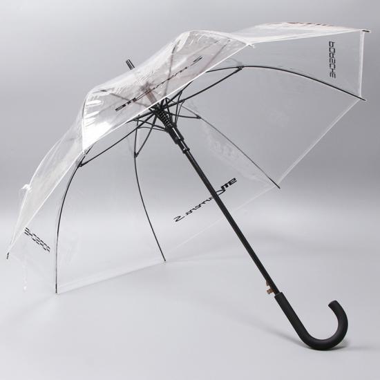 Custom Straight Golf Promotion Klarer transparenter Regenschirm