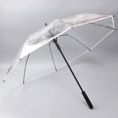 klarer transparenter Regenschirm
