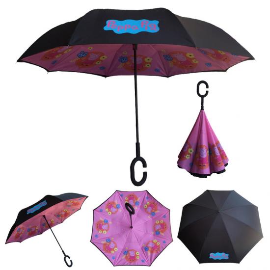 Babykind Jungenmädchen-Karikatur-Reverse-Regenschirm
