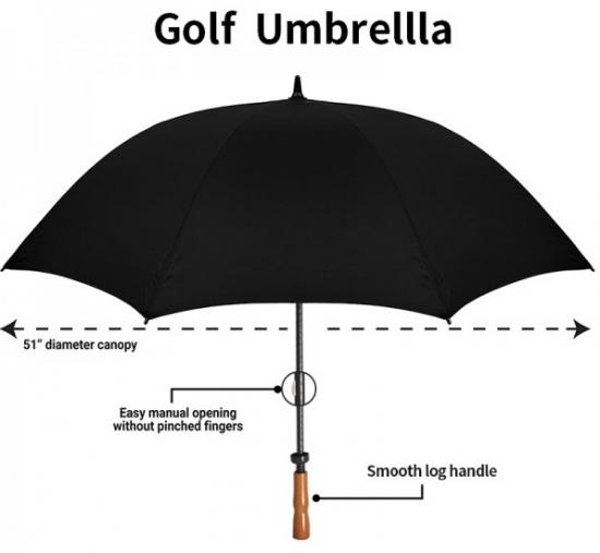 49 Zoll doppelter starker Golf-Regenschirm