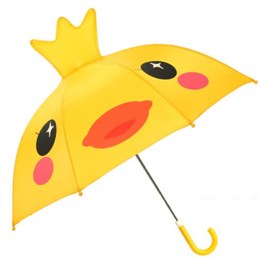 Karikatur kleine gelbe Ente-Kinder-Sonnenregenschirm