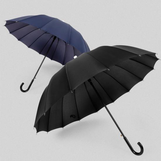 großer doppelter automatischer Regenschirm mit langem Griff
