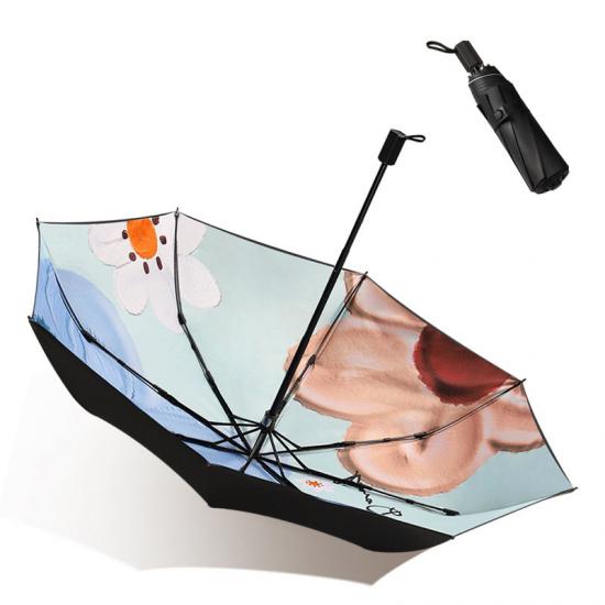 automatischer faltbarer Vinyl-Sonnenschirm-Geschenkregenschirm
