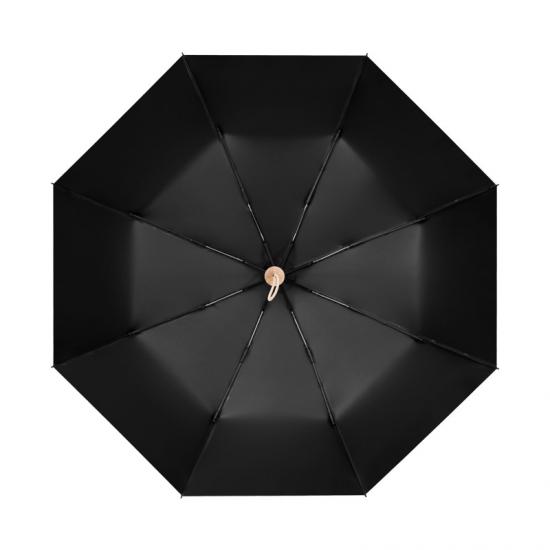 Frauen drei zusammenklappbarer Regenschirm aus Vinyl mit automatischem Öffnen und Schließen
