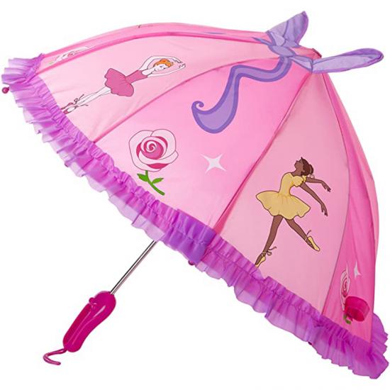Kundenspezifischer rosa Ballerina-Regenschirm für Mädchen