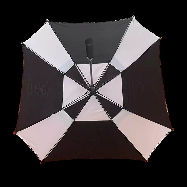 Kundenspezifischer Großhandelsgolf-Regenschirm Mehrseitiger Druck Persönlichkeits-Logo-fördernder Regenschirm
