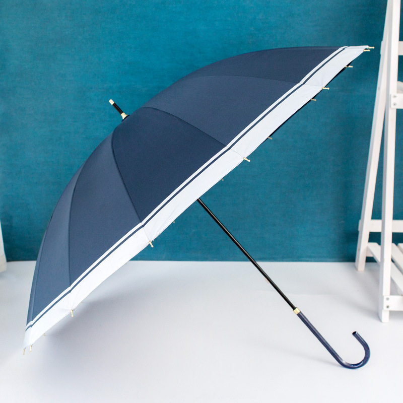 Benutzerdefinierte Regenschirm Design16 Rippen Regenschirm Damen Regenschirm mit langem Griff
