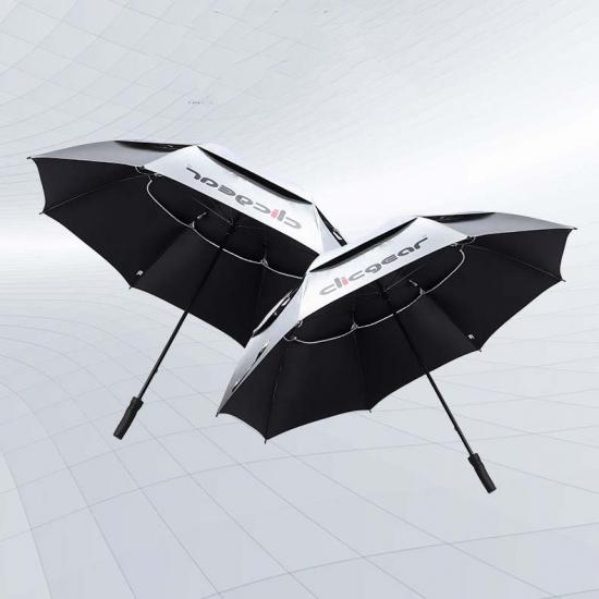 Benutzerdefiniertes Regenschirm-Design, doppelschichtiger Regenschirm mit langem Griff, 34 Zoll, Sonnenschirm, verstärkt
