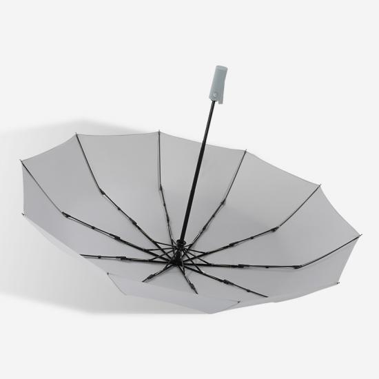 Großer Regenschirm mit individuellem Druck, 12 Rippen, automatisch faltbarer, verstärkter Regenschirm mit Logo
